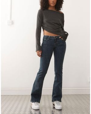 Monki Curved Yoke Jeans - Blue
