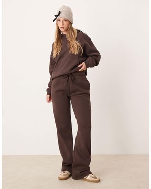 Gina Tricot Loose Fit Straight Leg Joggers - Natural