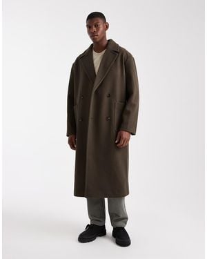 ASOS Overcoat With Patch Pocket - Green