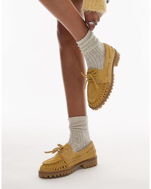 Bronx Sie-Nna Woven Boat Shoes - Natural