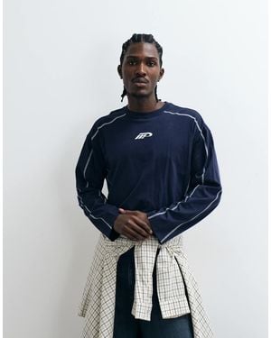Cotton On Boxy Fit Long Sleeve Graphic T-shirt - Blue