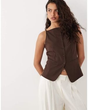 Vila Gilet Strutturato - Marrone