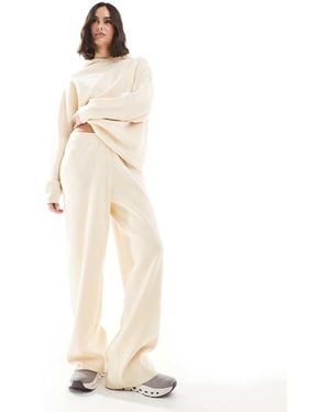 South Beach Wide Leg Jogger - White