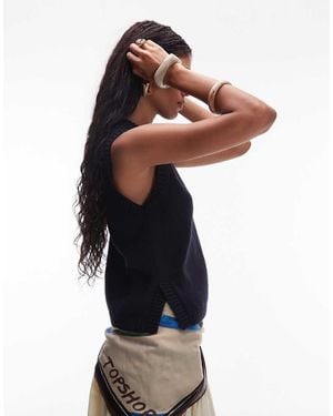 & Other Stories Wool Blend Knitted Tank - Blue