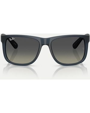 Ray-Ban Gafas De Sol Azul Engomado Cuadradas Clásicas Con Lentes Grises Justin De - Multicolor