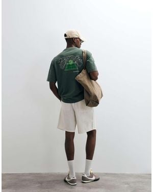 Abercrombie & Fitch Tennis Court Back Graphic T-shirt - Green