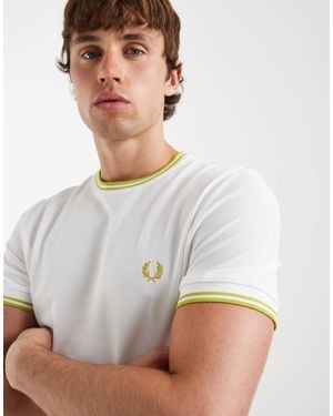 Fred Perry Tennis Co-Ord Performance Ringer Logo T-Shirt - White