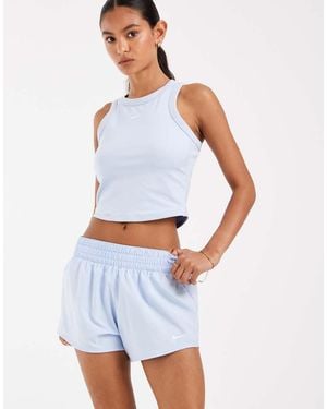 Nike One Shorts Dri-Fit A Vita Medio Alta Da 3 Pollici - Blu