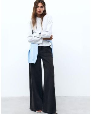 Pull&Bear Superwijde Jeans - Blauw