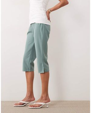 ASOS Capri Trousers With Side Slit - Blue