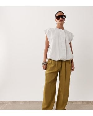 Miss Selfridge Tailored Wide Leg Trouser - White