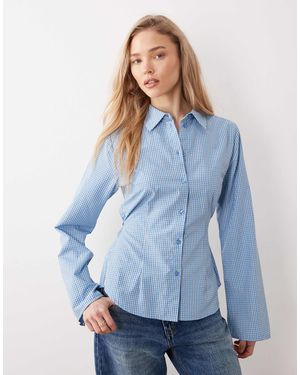 JJXX Long Sleeve Poplin Shirt With Tie Detail - Blue