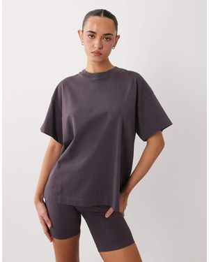 4505 Icon Heavyweight Cotton Oversized T-shirt With Quick Dry Finish - Blue