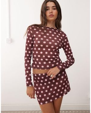 Collusion Slash Neck Top - Red