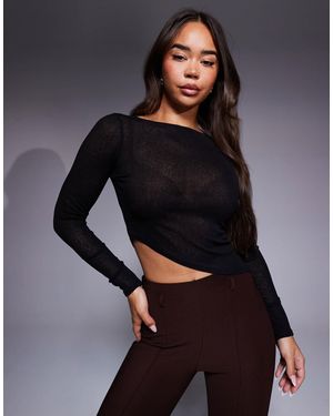 ASOS – netzstoff-oberteil - Schwarz
