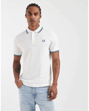 Fred Perry Twin Tipped Logo Polo Shirt - White
