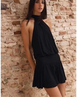 Stradivarius Halter Dress - Black