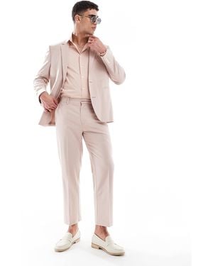 ASOS Straight Cropped Length Suit Pants - Pink