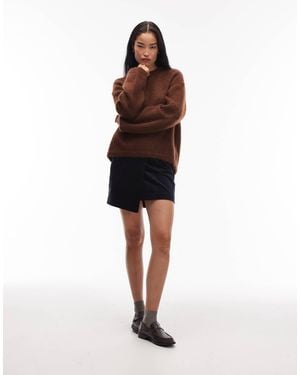 ARKET Cord Wrap Mini Skirt - Blue