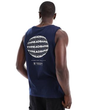 Threadbare Canotta Con Stampa Del Logo - Blu
