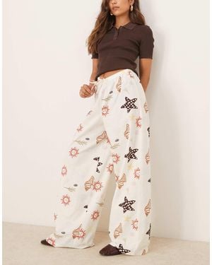 ASOS Linen-look Pull-on Pants - Natural