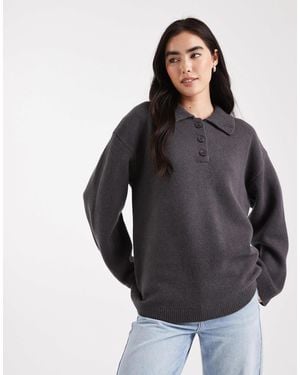 ASOS Lambswool Polo Shirt - Black