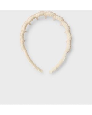 Stradivarius Stijve Haarband Met Glanzend Detail - Wit