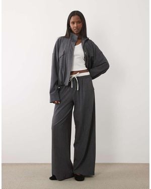 Kaiia Exclusive Double Waistband Wide Leg Tactical Trousers - Multicolour