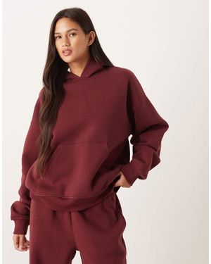 Gina Tricot Sudadera Holgada Con Capucha De (Parte De Un Conjunto)-Rojo