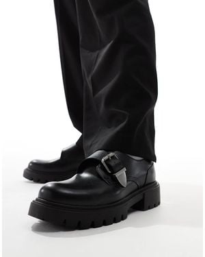 Pull&Bear Buckle Detail Brogue - Black