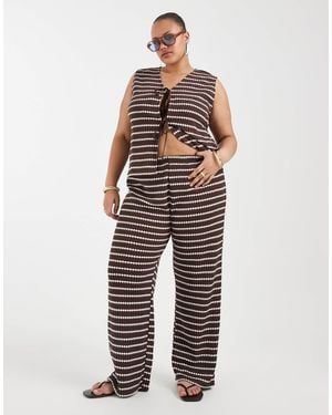 ONLY Wide Leg Pants - Brown