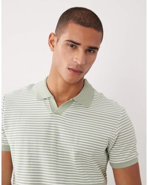 Threadbare Short Sleeve Knitted Polo Top - Grey