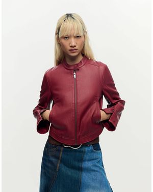 Desigual Veste en imitation cuir - Rouge