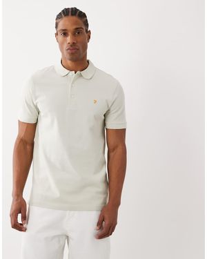 Farah Blanes Short Sleeve Logo Polo - White