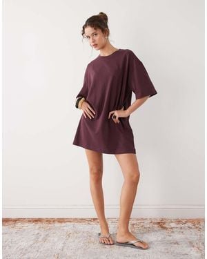 Weekday Oversized T-shirt Dress - Red