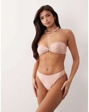 South Beach High Leg Bikini Bottom - Brown