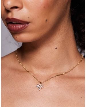 ALDO Laurencie Floral Cluster Necklacce - Brown