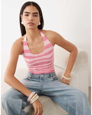 Kiwi & Co Hand Knitted Halterneck Scoop Top - Grey