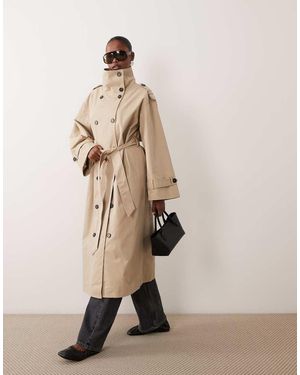 Gina Tricot Gabardina De Cuello Alto En-Neutro