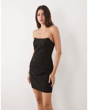 Forever New Strukturiertes korsett-bandeau-minikleid - Weiß