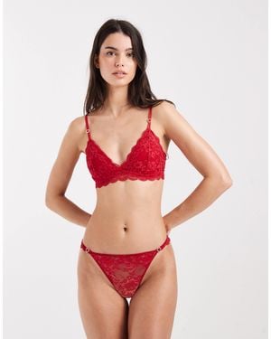 Lindex – iris – tanga aus spitze - Rot