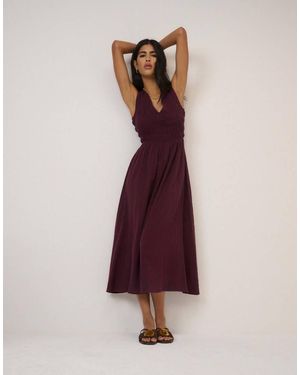 Nobody's Child Sleeveless Audrey Midi Dress - Purple