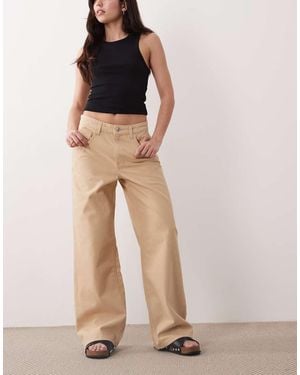 Mango Niki 100% Cotton Barrel Jean - Natural