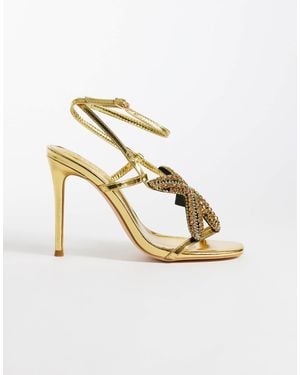 Public Desire Lumi Heeled Sandals With Embellished Starfish - Metallic