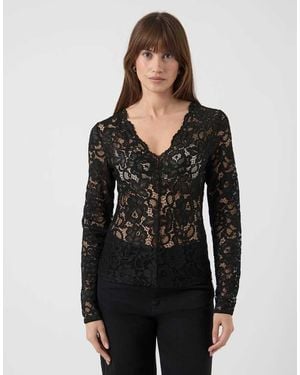 Y.A.S Long Sleeved Top - Black