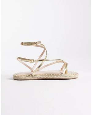 Raid Wide Fit Danita Espadrille Flat Sandals - White