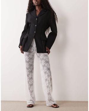 ASOS Spitzenhose mit weitem bein - Weiß