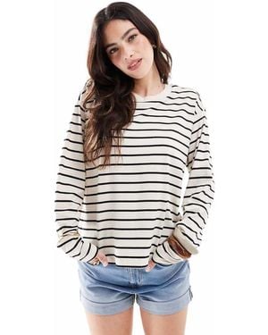 Monki Oversize Long Sleeve Top - Multicolour