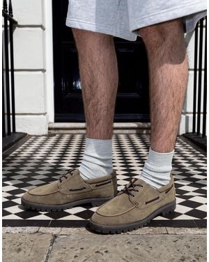 ASOS – geschnürte bootsschuhe - Blau