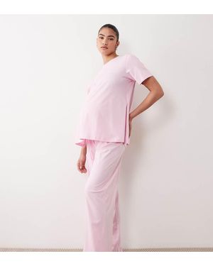 ASOS Asos Design Maternity Mix & Match Cotton Pyjama Trouser - Pink